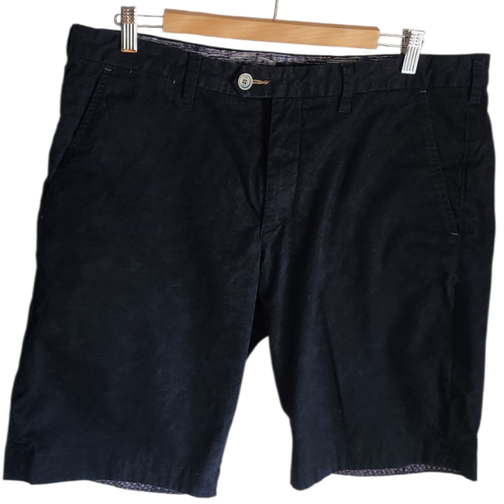 NWoT Ted Baker Floral Blue‎ On Blue Flat Front Men's Shorts Sz 36R